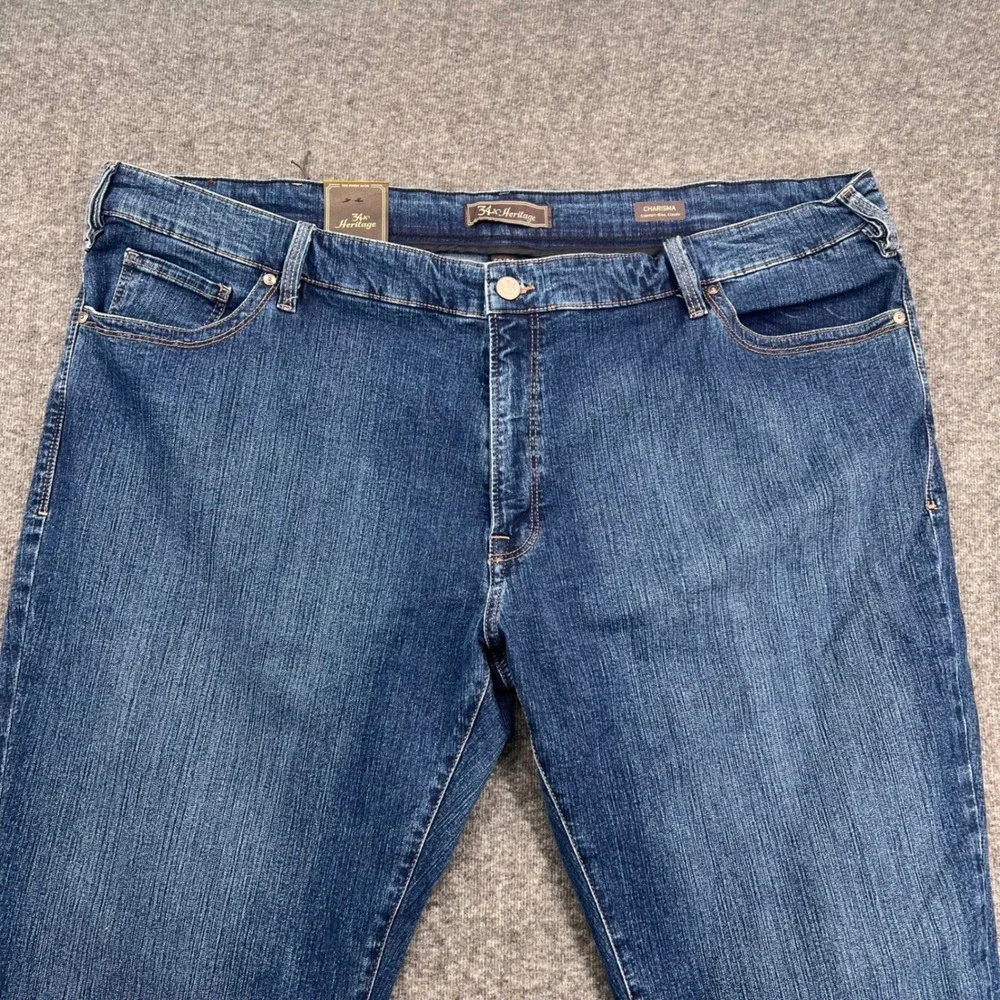 34 Heritage Charisma‎ Mens Jeans 50 Dark Wash Straight Leg Comfort Rise New